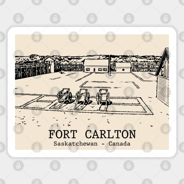 Fort Carlton - Saskatchewan Magnet by Lakeric
